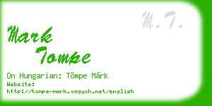 mark tompe business card